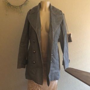 Gray Denim joes jacket.